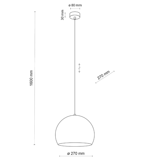 Lampadario per tavolo da cucina a cupola beige 27 cm